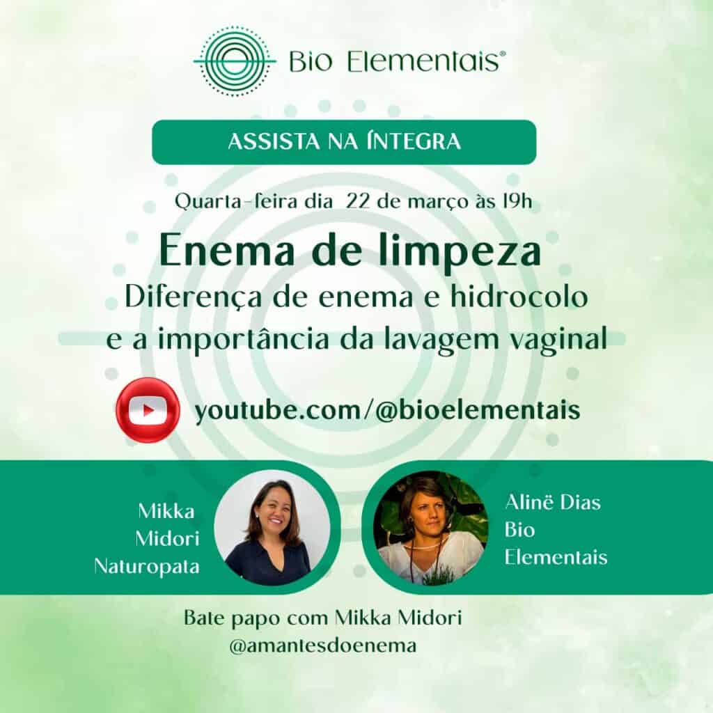 Diferença de enema e hidrocolon e a importância da lavagem vaginal